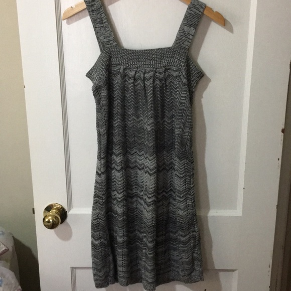 Black and Gray Summer Sweater Dress large - Picture 4 of 4